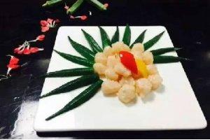 秋葵炒虾滑的做法