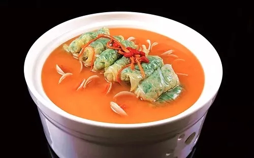【创新菜】虾汤荠菜包