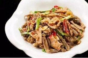 酸茄子炒肉片