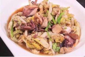 笔管蛸炒白菜的做法