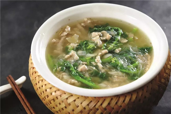 【家常菜】开胃苔菜滑肉片