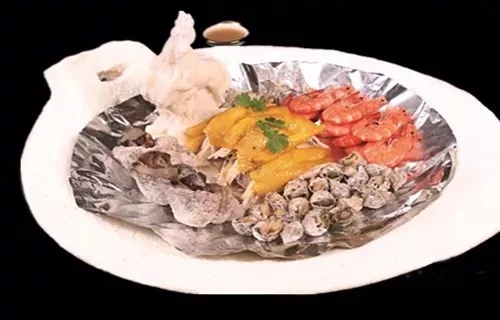 【创新菜】盐焗海鲜鸡拼盘