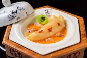 极品蟹黄蟹肉扒原只花胶