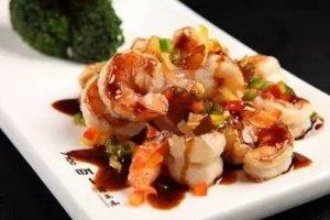 醋浇鲜虾球