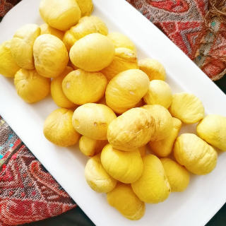 巧剥栗子皮