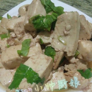 白玉镶翡翠~豆腐小炖小白菜的做法
