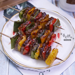 多彩黑椒牛肉串