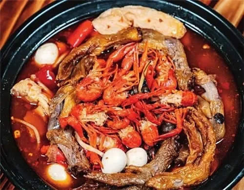 【热卖菜】龙虾螺蛳鸭脚煲