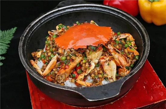 【热卖菜】石锅肉碎焖肉蟹