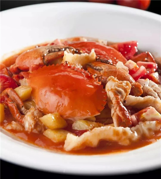 【热卖菜】番茄面筋烩肉蟹
