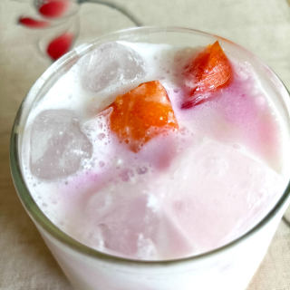 甜杏椰汁冰饮的做法