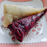 紫米红豆粽的做法