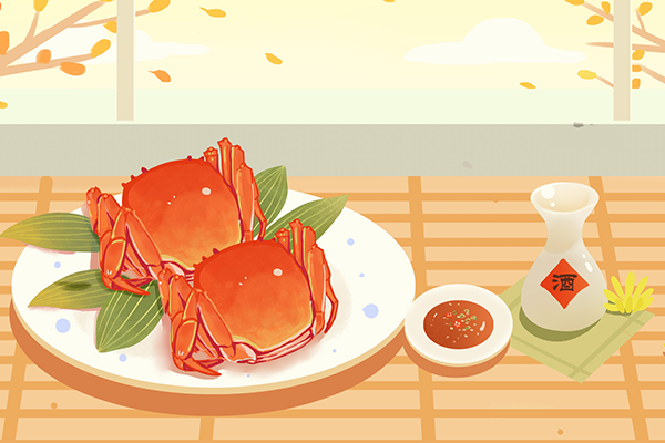 吃螃蟹后多久能吃柿子