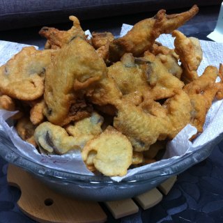 炸蘑菇&炸苹果