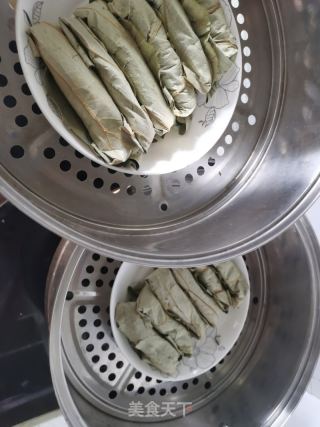 荷叶蒸五花肉的做法步骤：8