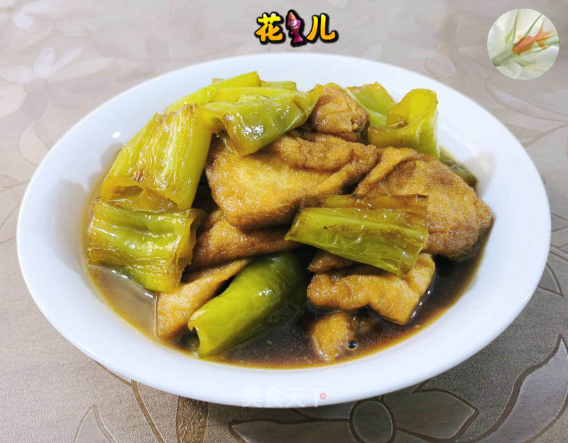 油三角烧虎皮青椒的做法