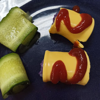 能量芝士紫薯饭团