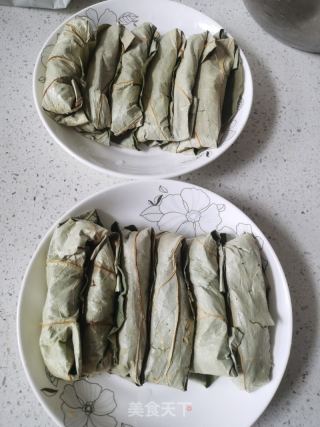 荷叶蒸五花肉的做法步骤：7