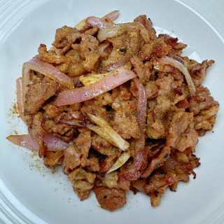 椒盐肉片
